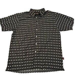 NBN Gear Black Dollar Sign Patterned Shirt‎